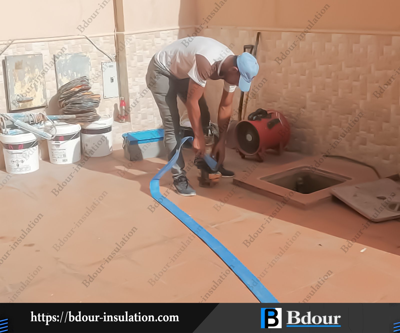 كشف تسربات المياه في حي الفيحاء بجدة مع فاحص كاميرات حرارية متقدم